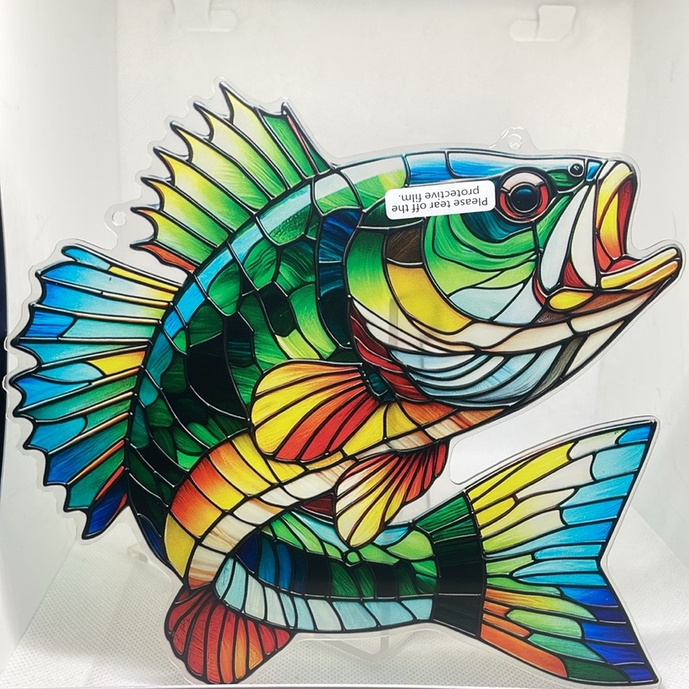 Suncatcher Acrylic Fish Decorative Cabin Lodge Decor Bass Fishing Gifts